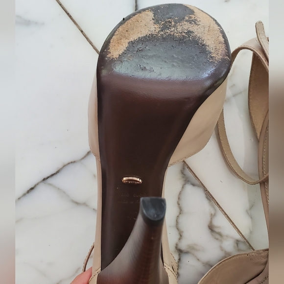 SERGIO ROSSI -size 40- Leather platform high heels shoes- pumps/sandals - Picture 4 of 12